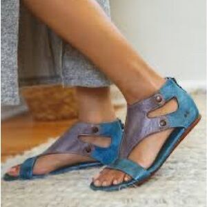 BED|STU Blue and Purple Sandals